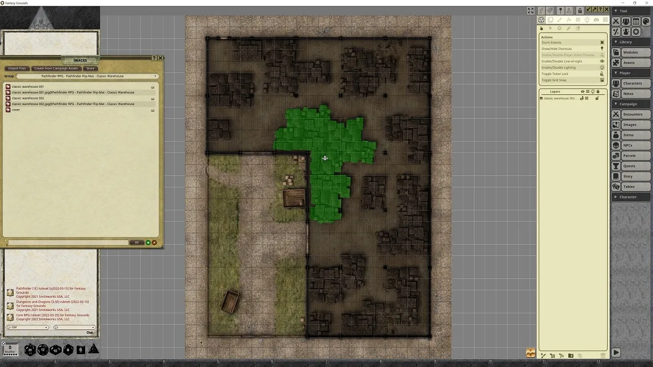 Fantasy Grounds - Pathfinder RPG - Pathfinder Flip-Mat - Classic Warehouse Screenshot 4
