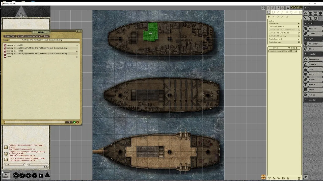 Fantasy Grounds - Pathfinder RPG - Pathfinder Flip-Map - Classic Pirate Ship Screenshot 0