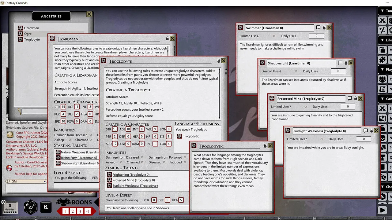 Fantasy Grounds - Shadow of the Demon Lord Monstrous Pack 2 - The Monstrous Humanoids Screenshot 3