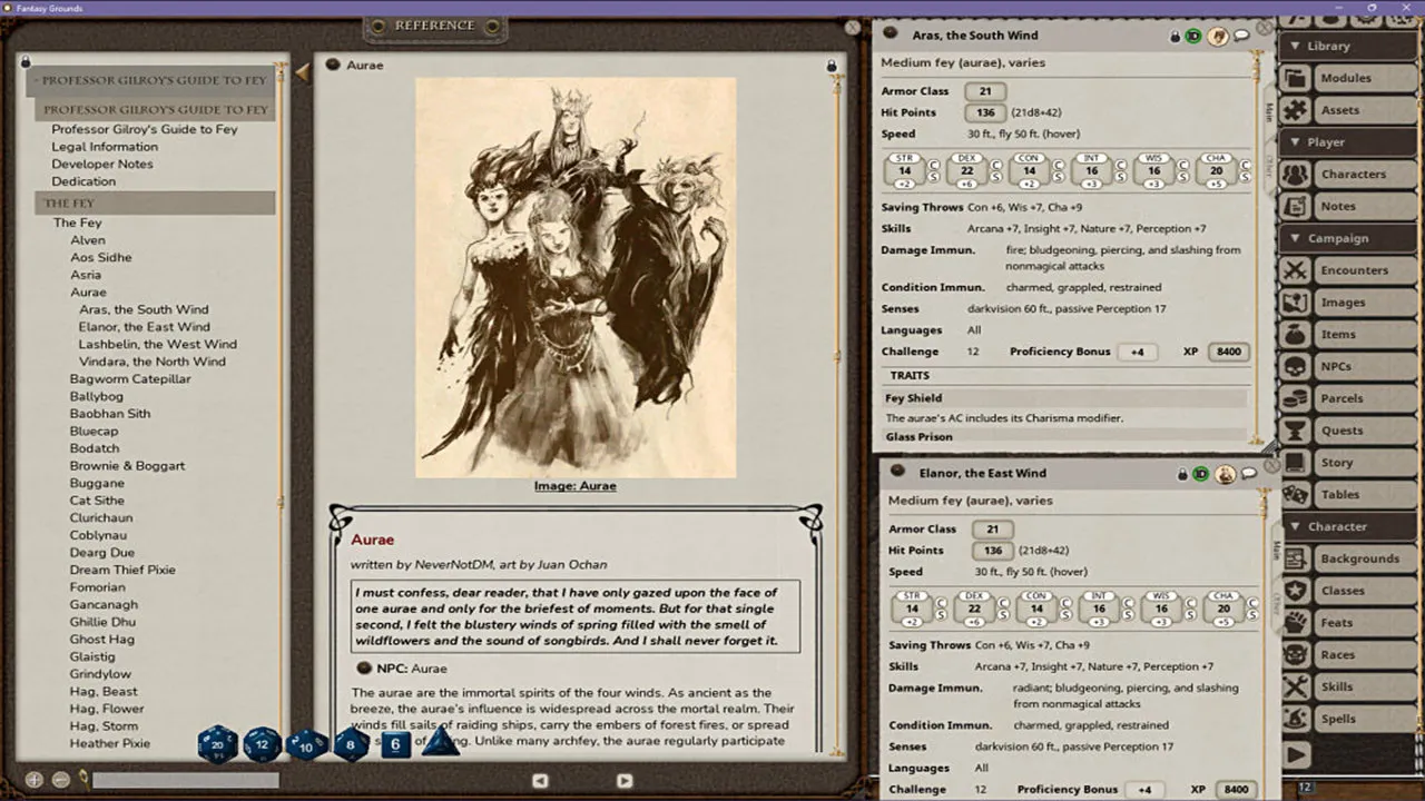 Fantasy Grounds - Professor Gilroy's Guide to Fey Screenshot 1