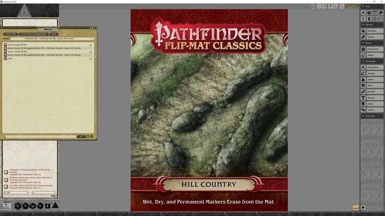 Fantasy Grounds - Pathfinder RPG - Pathfinder Flip-Mat - Classic Hill Country Screenshot 0