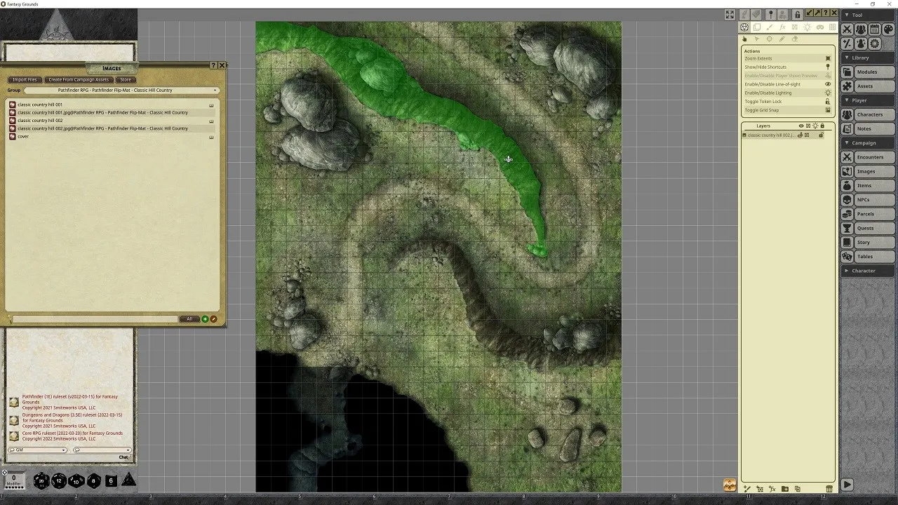 Fantasy Grounds - Pathfinder RPG - Pathfinder Flip-Mat - Classic Hill Country Screenshot 1