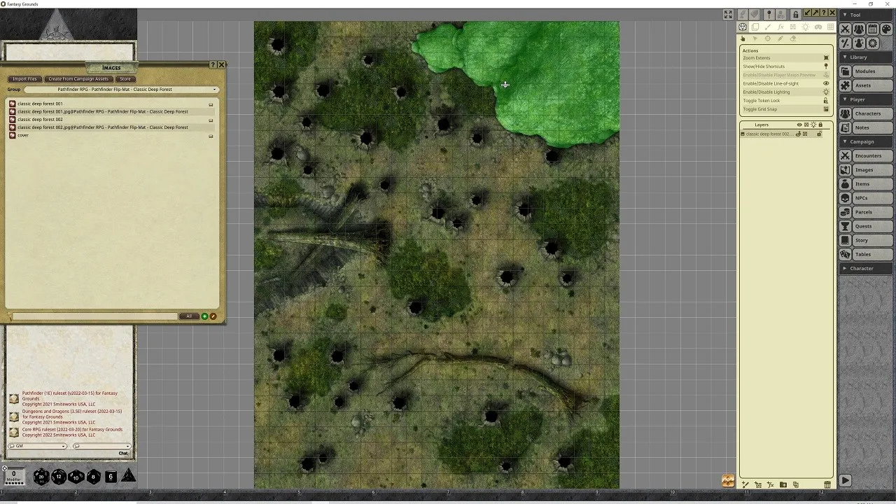 Fantasy Grounds - Pathfinder RPG - Pathfinder Flip-Mat - Classic Deep Forest Screenshot 4