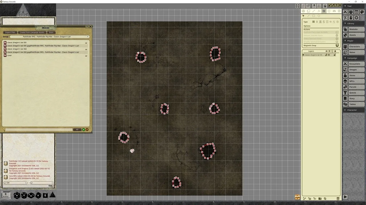 Fantasy Grounds - Pathfinder RPG - Pathfinder Flip-Mat - Classic Dragon's Lair Screenshot 0