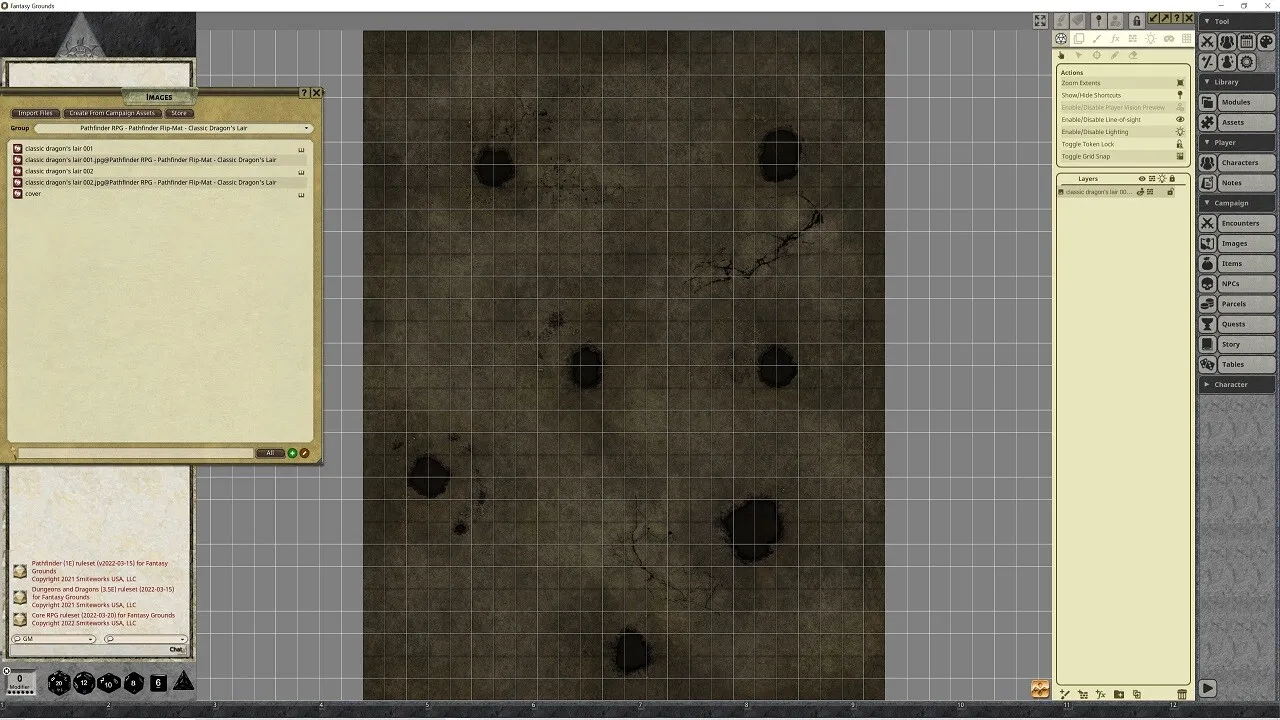 Fantasy Grounds - Pathfinder RPG - Pathfinder Flip-Mat - Classic Dragon's Lair Screenshot 1