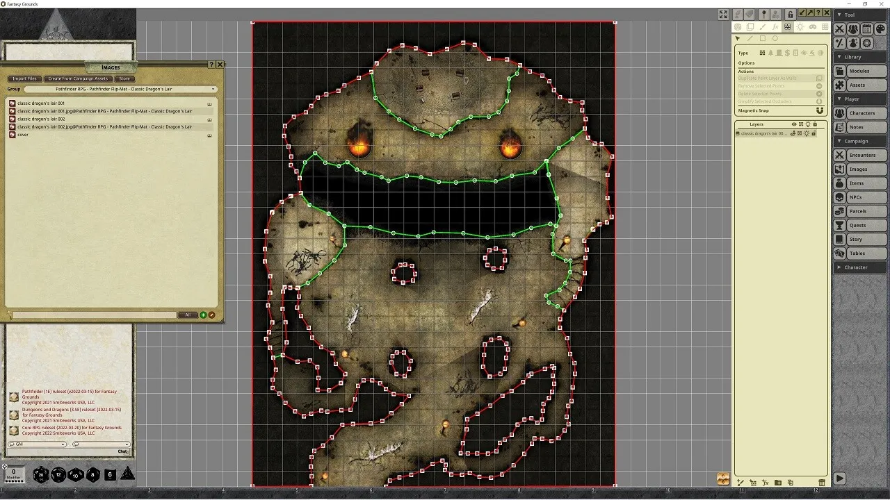 Fantasy Grounds - Pathfinder RPG - Pathfinder Flip-Mat - Classic Dragon's Lair Screenshot 2