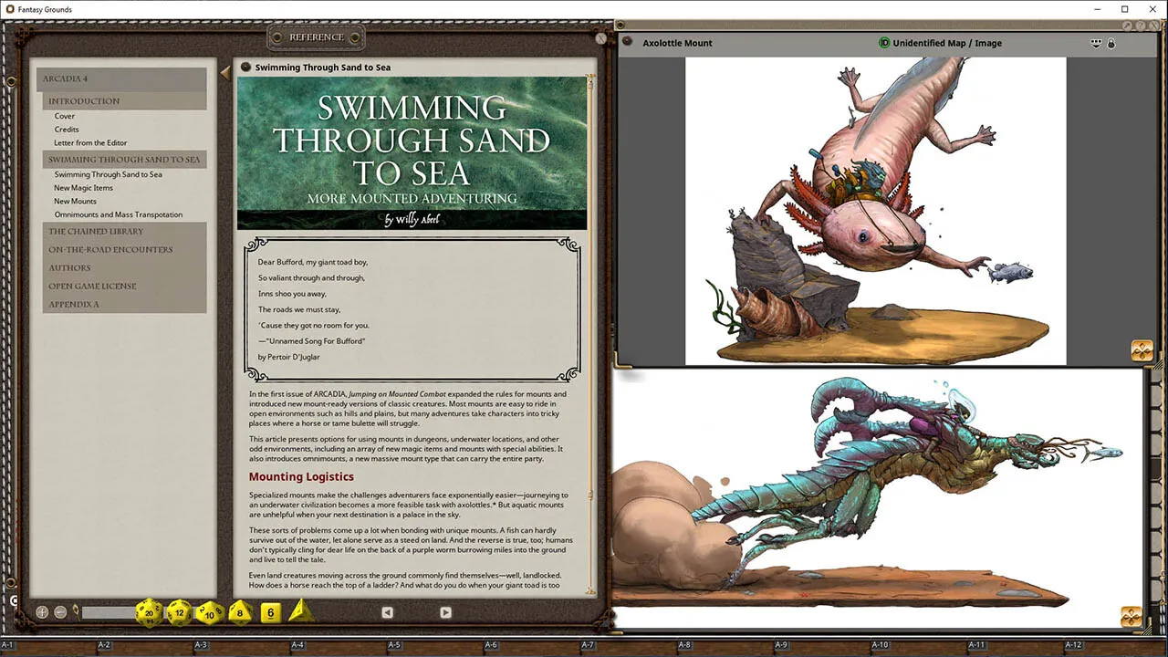 Fantasy Grounds - Arcadia Issue 004 Screenshot 1