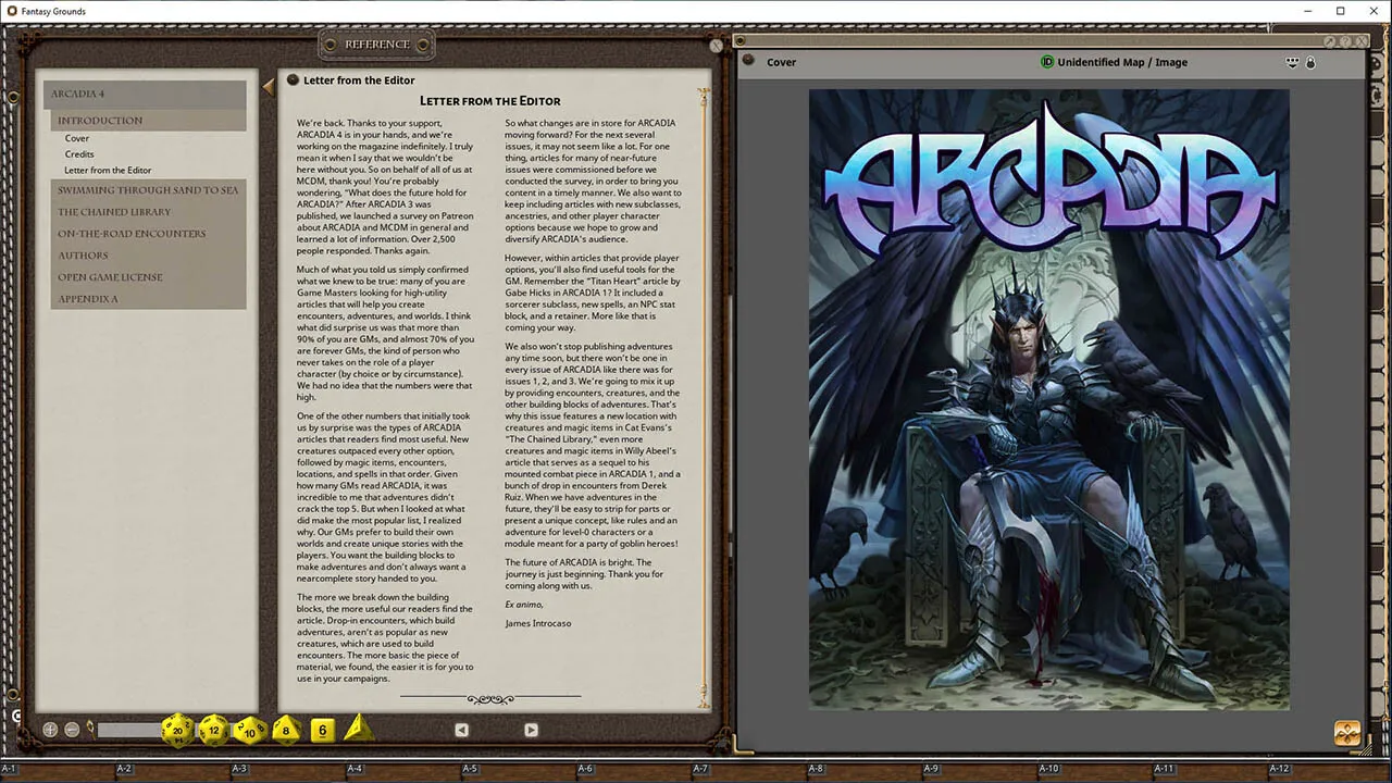 Fantasy Grounds - Arcadia Issue 004 Screenshot 0
