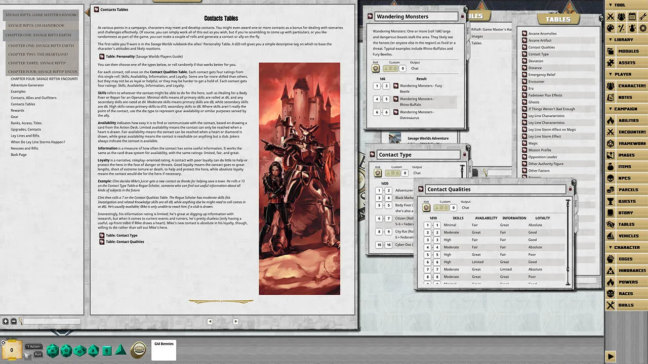 Fantasy Grounds - Savage Rifts: Game Master's Handbook Screenshot 1