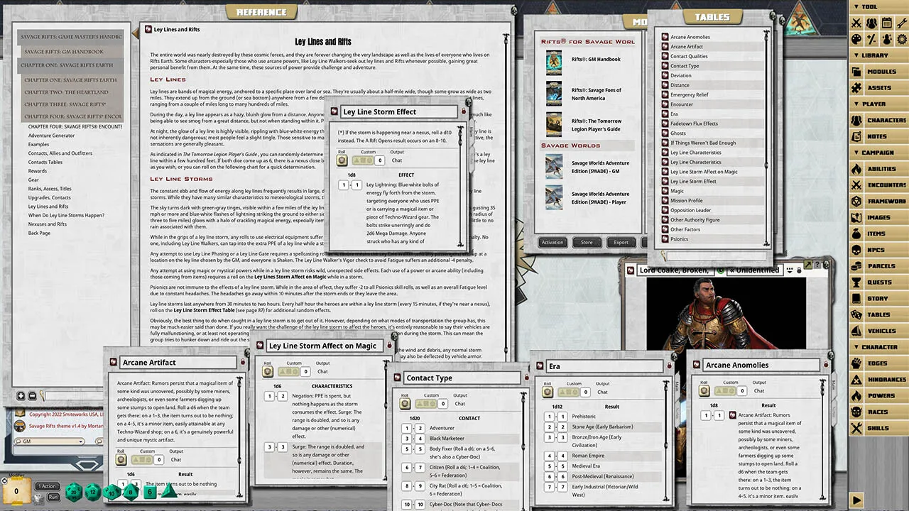 Fantasy Grounds - Savage Rifts: Game Master's Handbook Screenshot 2