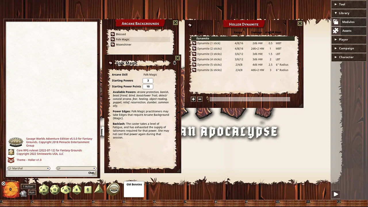 Fantasy Grounds - Holler: An Appalachian Apocalypse Screenshot 1