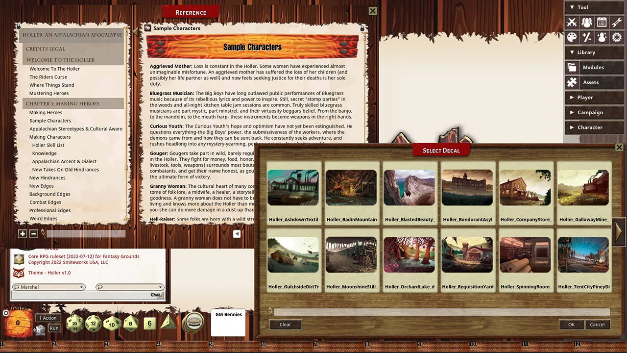 Fantasy Grounds - Holler: An Appalachian Apocalypse Screenshot 2