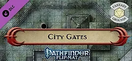 Fantasy Grounds - Pathfinder RPG - Pathfinder Flip-Mat - Classic City Gates