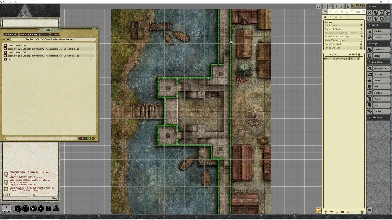 Fantasy Grounds - Pathfinder RPG - Pathfinder Flip-Mat - Classic City Gates Screenshot 2
