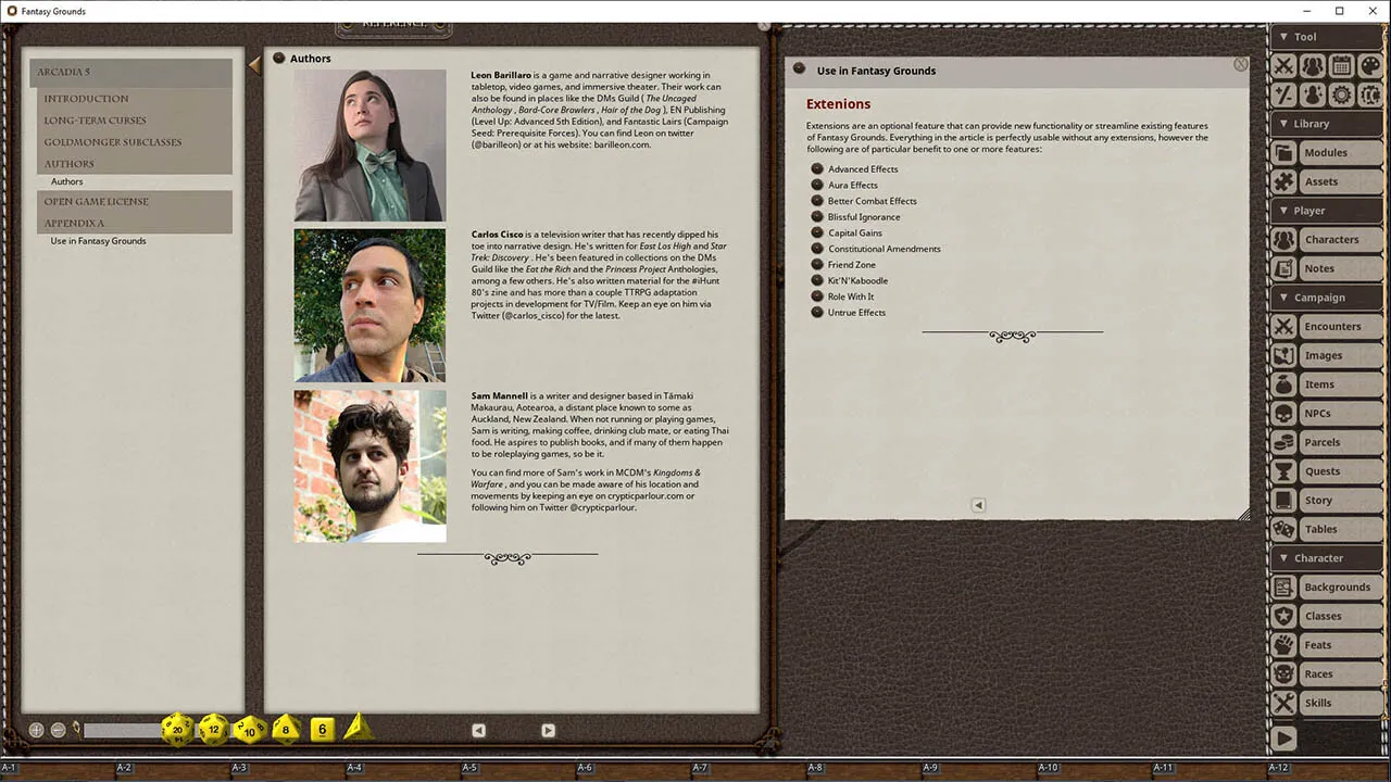 Fantasy Grounds - Arcadia Issue 005 Screenshot 2