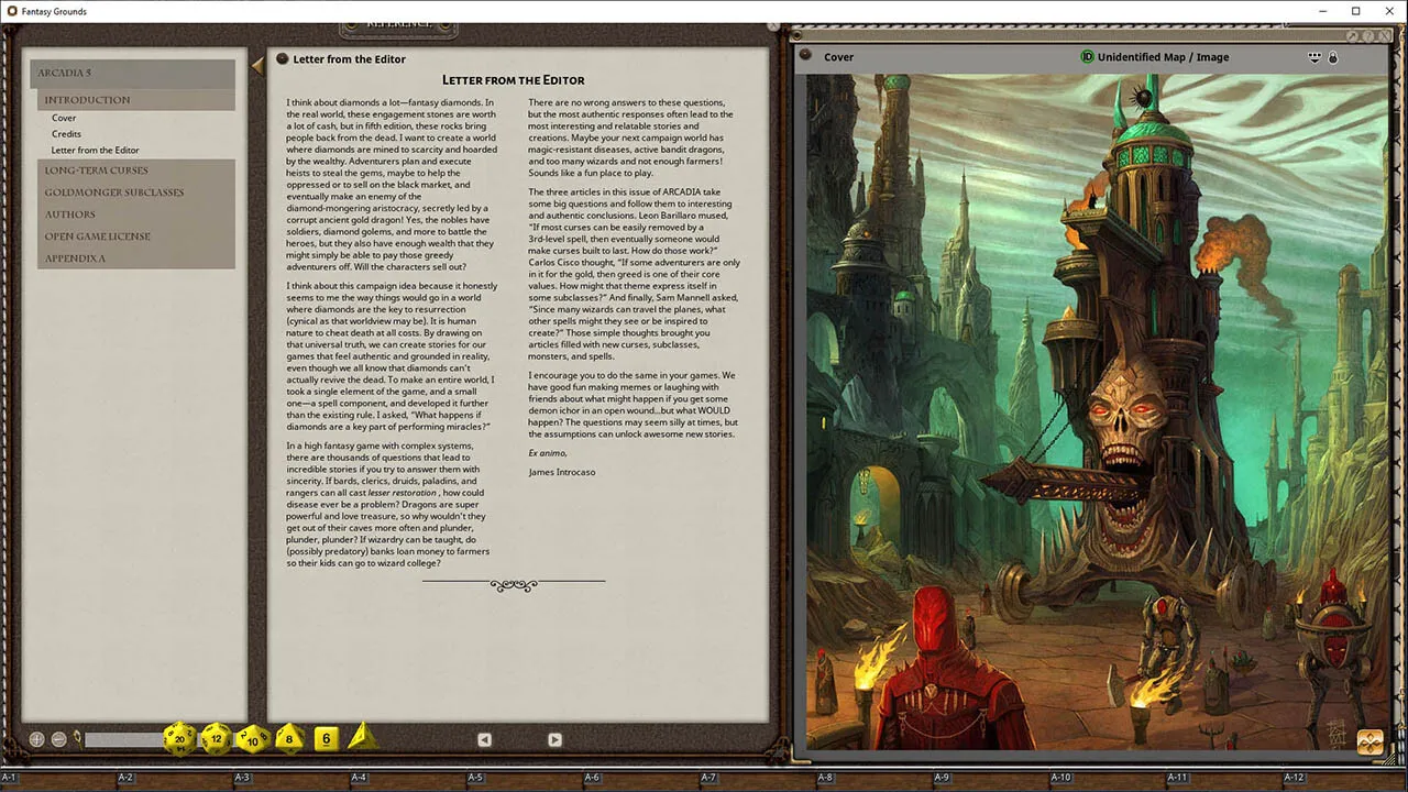 Fantasy Grounds - Arcadia Issue 005 Screenshot 3