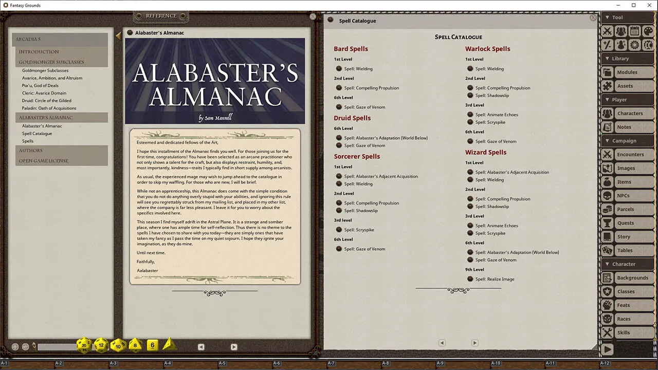 Fantasy Grounds - Arcadia Issue 005 Screenshot 1
