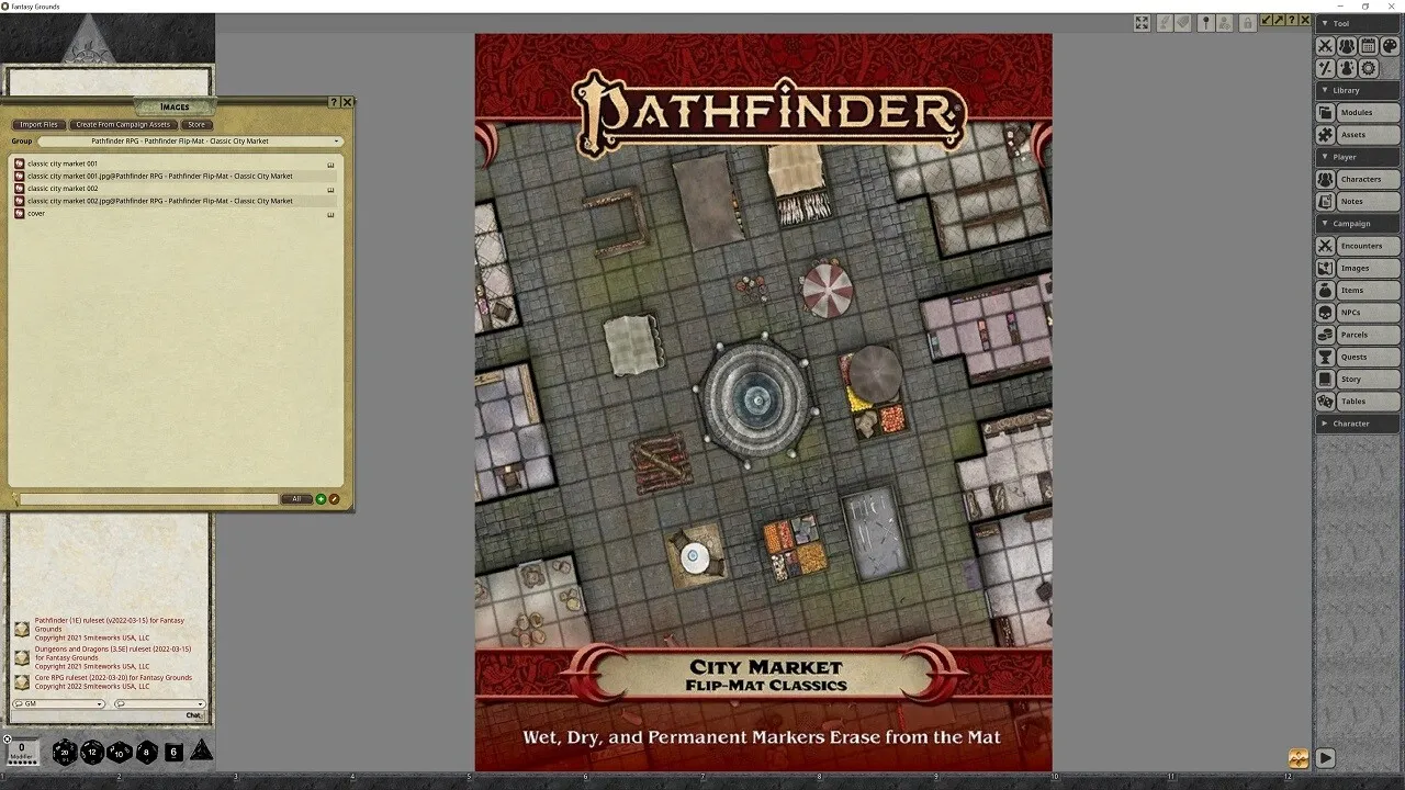 Fantasy Grounds - Pathfinder RPG - Pathfinder Flip-Mat - Classic City Market Screenshot 4