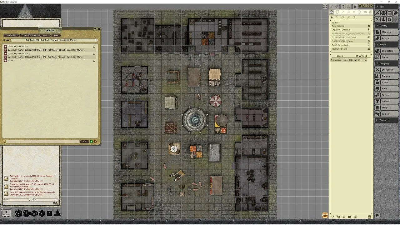 Fantasy Grounds - Pathfinder RPG - Pathfinder Flip-Mat - Classic City Market Screenshot 0