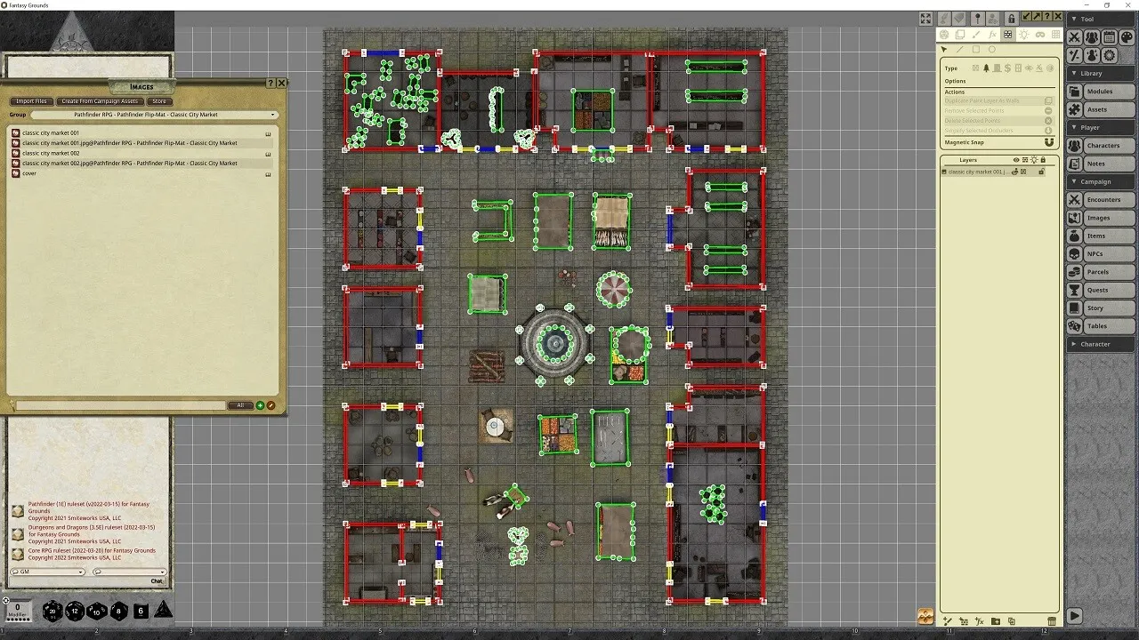 Fantasy Grounds - Pathfinder RPG - Pathfinder Flip-Mat - Classic City Market Screenshot 2