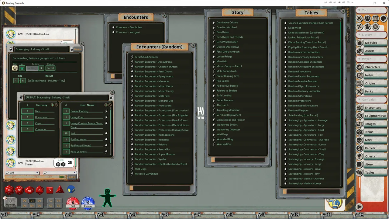Fantasy Grounds - Fallout RPG - Gamemaster's Toolkit Screenshot 0