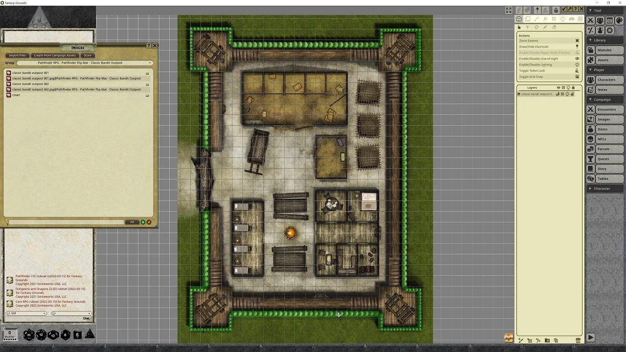 Fantasy Grounds - Pathfinder RPG - Pathfinder Flip-Mat - Classic Bandit Outpost Screenshot 3