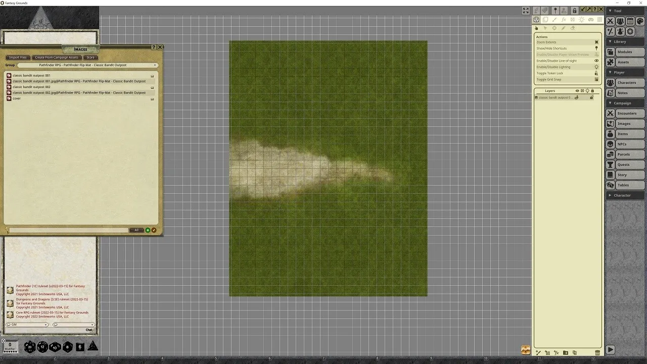 Fantasy Grounds - Pathfinder RPG - Pathfinder Flip-Mat - Classic Bandit Outpost Screenshot 1