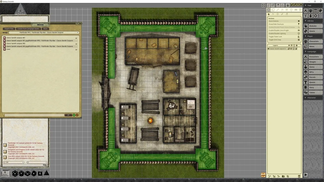 Fantasy Grounds - Pathfinder RPG - Pathfinder Flip-Mat - Classic Bandit Outpost Screenshot 2
