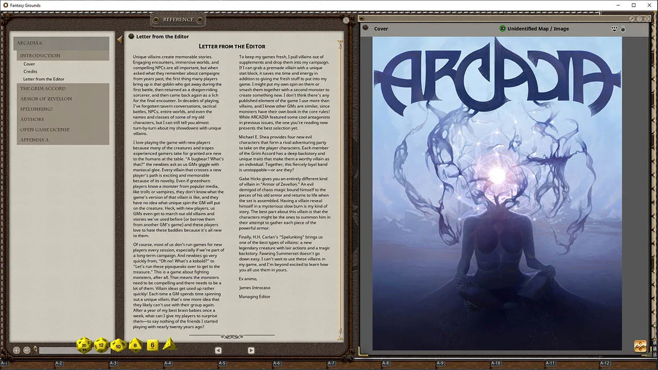 Fantasy Grounds - Arcadia Issue 006 Screenshot 0