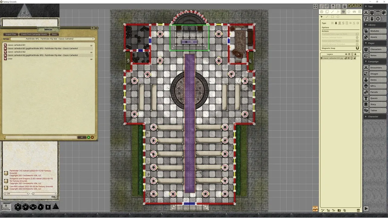 Fantasy Grounds - Pathfinder RPG - Pathfinder Flip-Mat - Classic Cathedral Screenshot 3