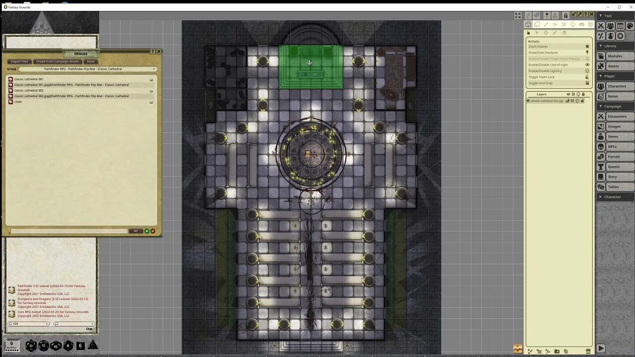 Fantasy Grounds - Pathfinder RPG - Pathfinder Flip-Mat - Classic Cathedral Screenshot 0