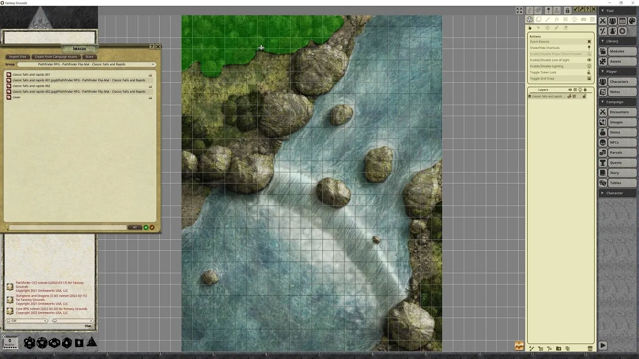 Fantasy Grounds - Pathfinder RPG - Pathfinder Flip-Mat - Classic Falls and Rapids Screenshot 2