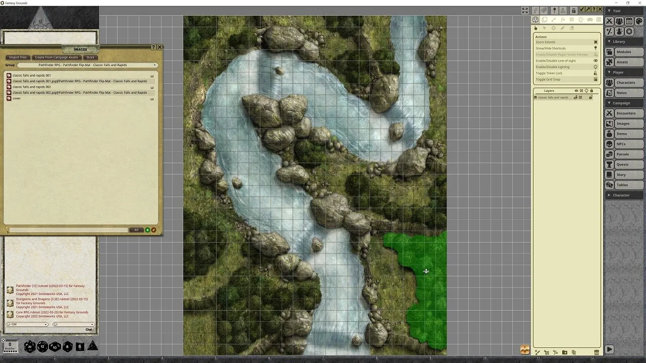 Fantasy Grounds - Pathfinder RPG - Pathfinder Flip-Mat - Classic Falls and Rapids Screenshot 1