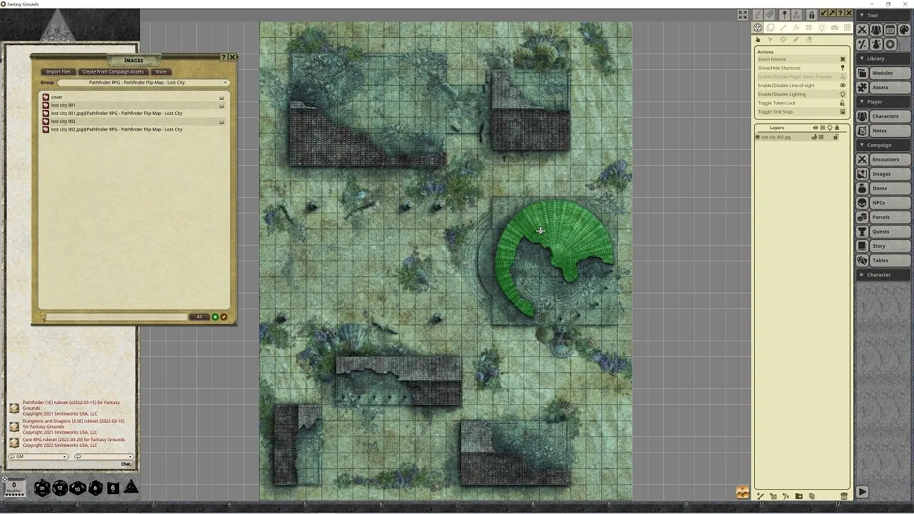 Fantasy Grounds - Pathfinder RPG - Pathfinder Flip-Mat - Lost City Screenshot 1