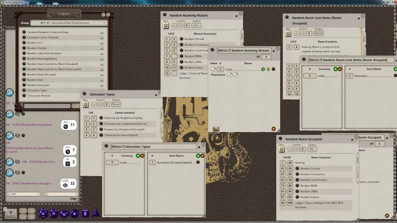 Fantasy Grounds - Mutant Crawl Classics #3: Incursion of the Ultradimension Screenshot 3