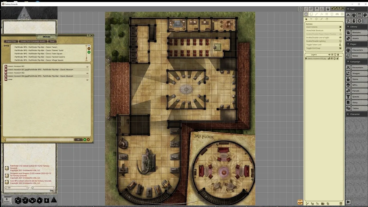 Fantasy Grounds - Pathfinder RPG - Pathfinder Flip-Mat - Classic Museum Screenshot 0