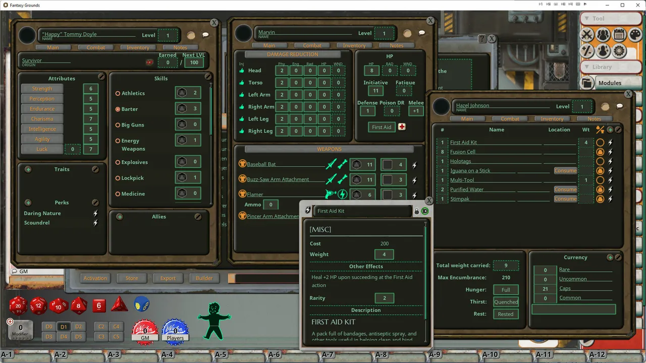 Fantasy Grounds - Fallout RPG - Once Upon a Time in the Wasteland Screenshot 4