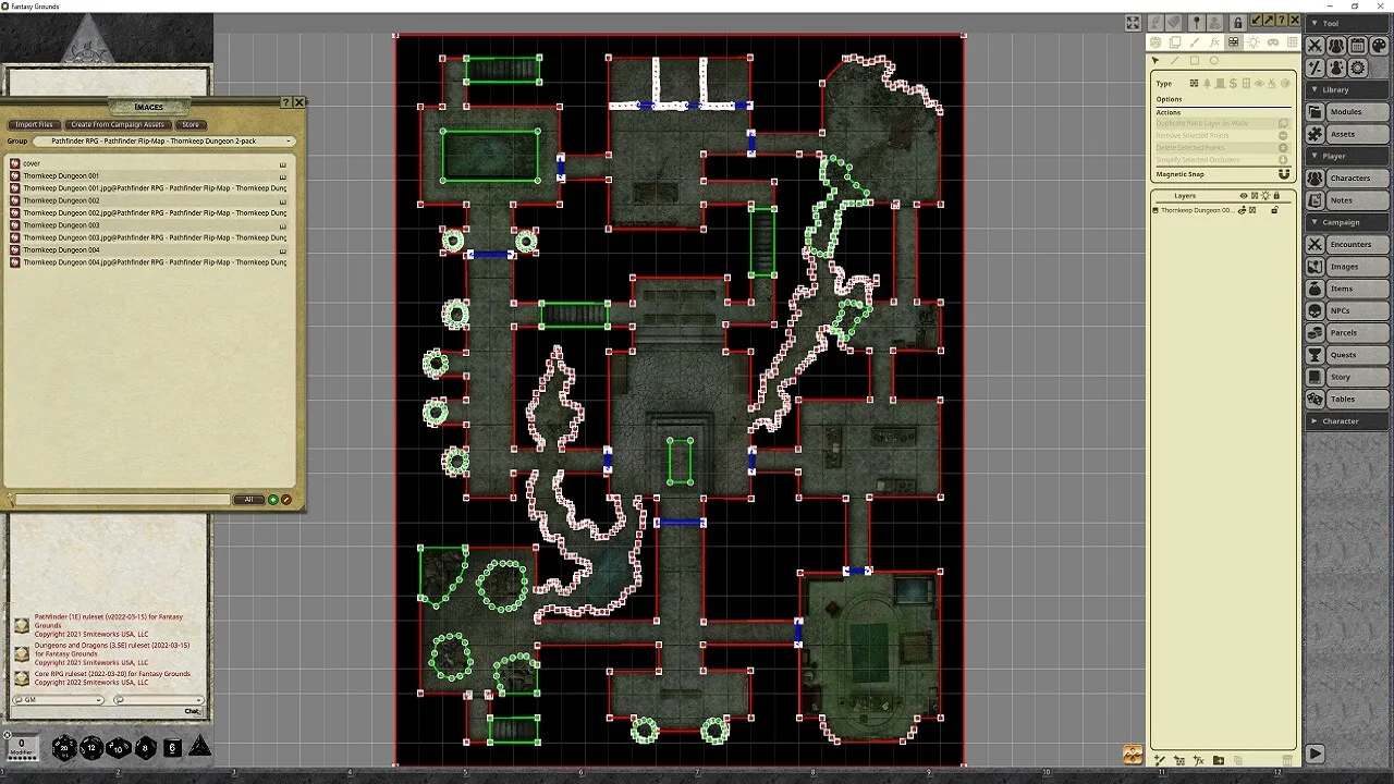 Fantasy Grounds - Pathfinder RPG - Pathfinder Flip-Mat - Thornkeep Dungeon 2-pack Screenshot 1