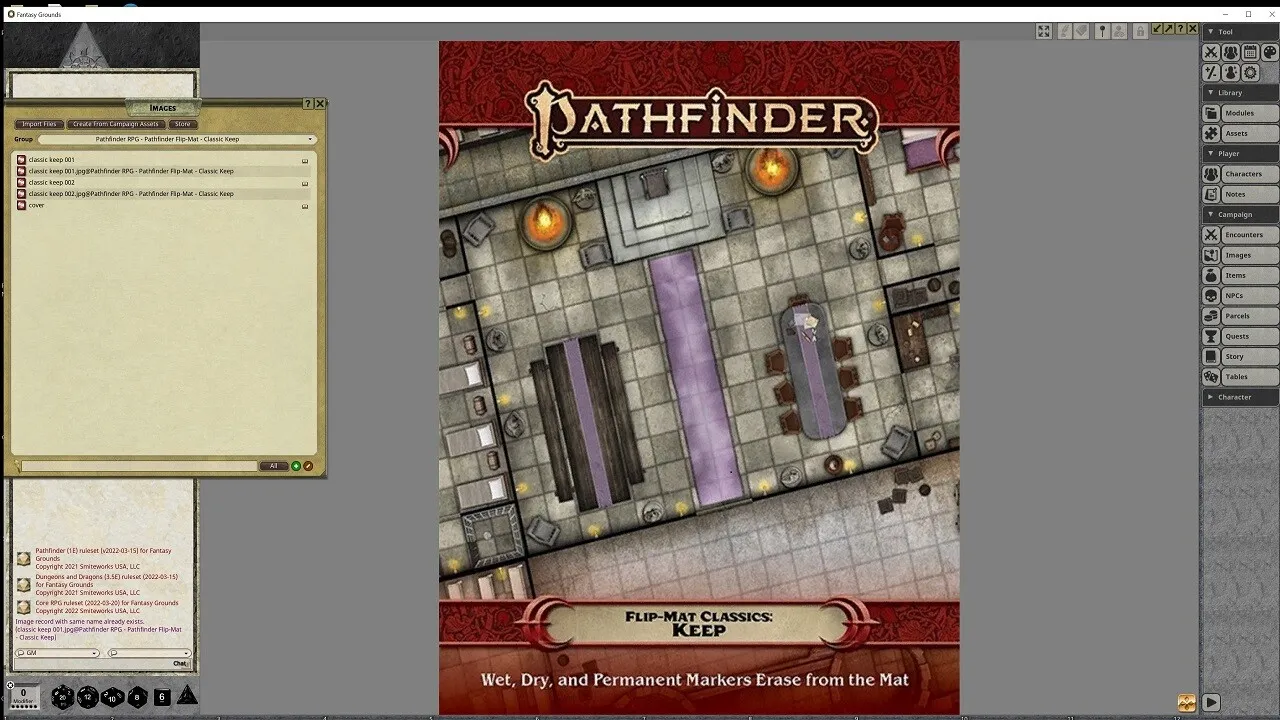 Fantasy Grounds - Pathfinder RPG - GameMastery Flip-Mat - Classic Keep Screenshot 2