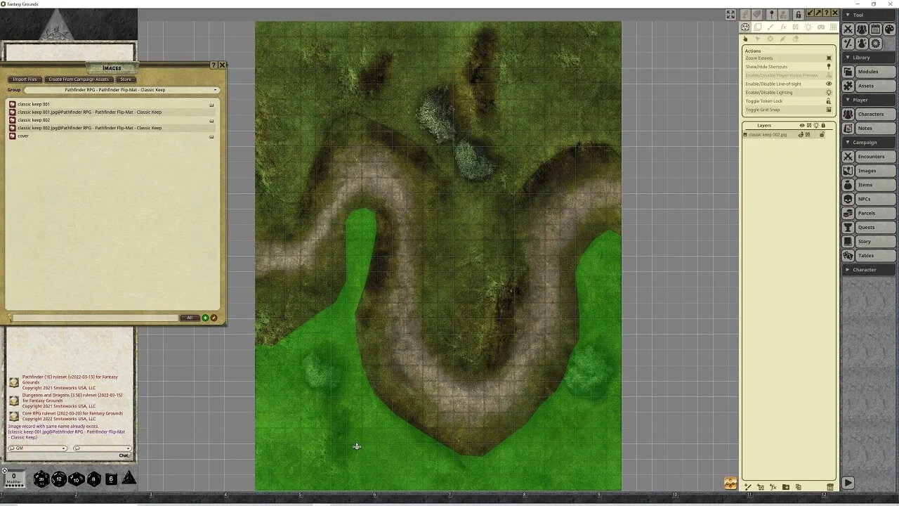Fantasy Grounds - Pathfinder RPG - GameMastery Flip-Mat - Classic Keep Screenshot 1