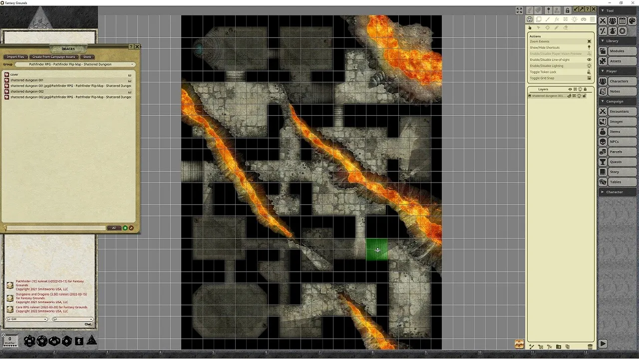 Fantasy Grounds - Pathfinder RPG - Pathfinder Flip-Mat - Shattered Dungeon Screenshot 3
