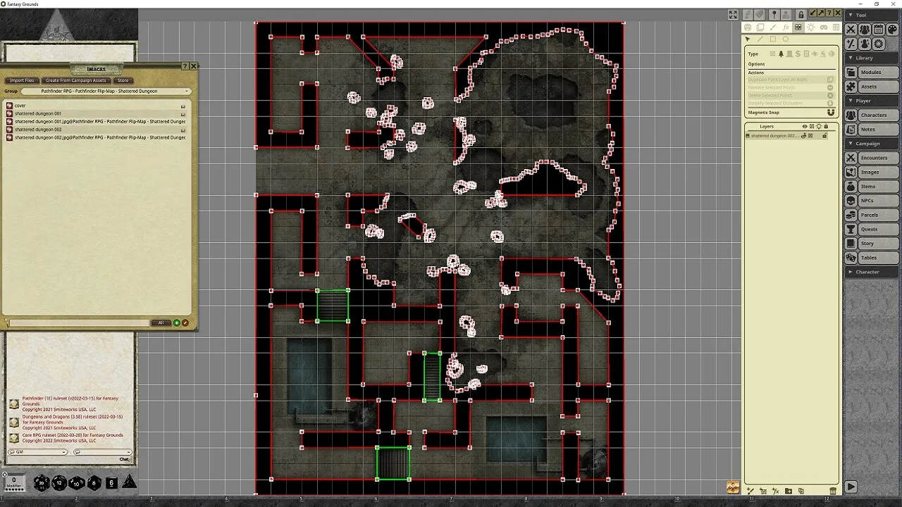 Fantasy Grounds - Pathfinder RPG - Pathfinder Flip-Mat - Shattered Dungeon Screenshot 0
