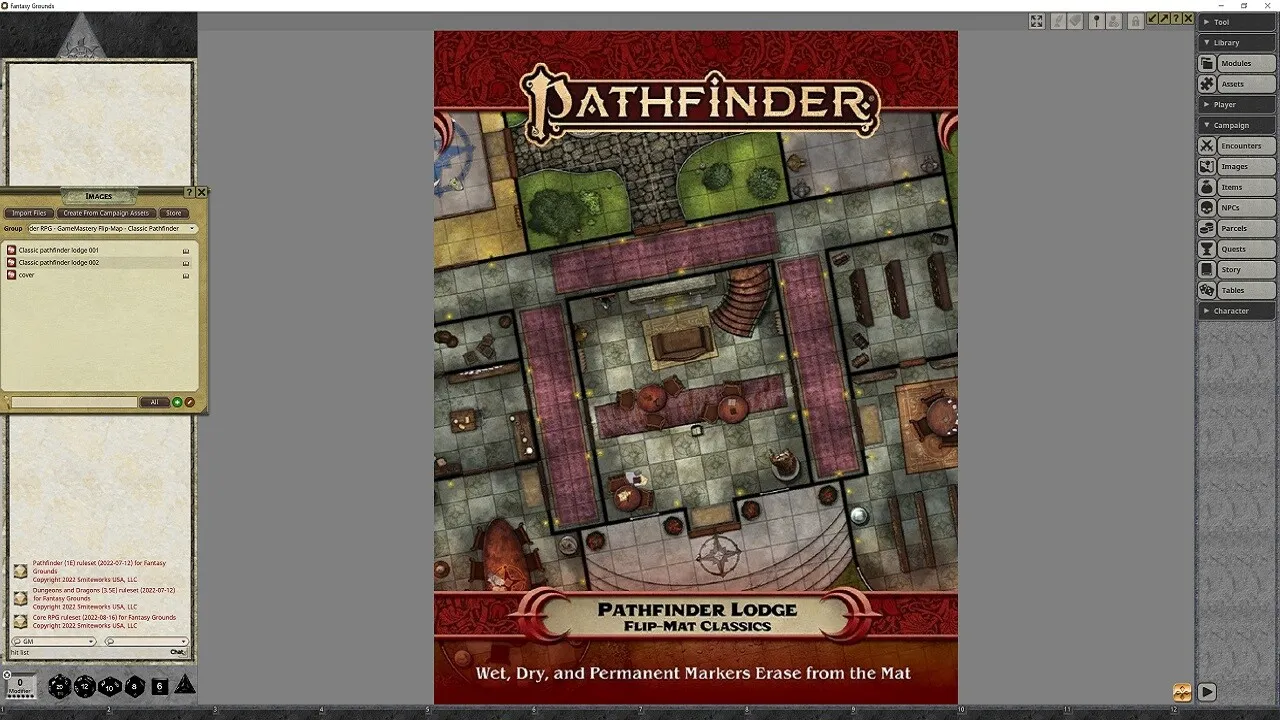 Fantasy Grounds - Pathfinder RPG - GameMastery Flip-Mat - Classic Pathfinder Lodge Screenshot 3
