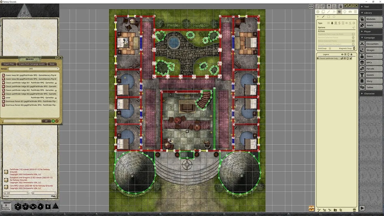 Fantasy Grounds - Pathfinder RPG - GameMastery Flip-Mat - Classic Pathfinder Lodge Screenshot 0