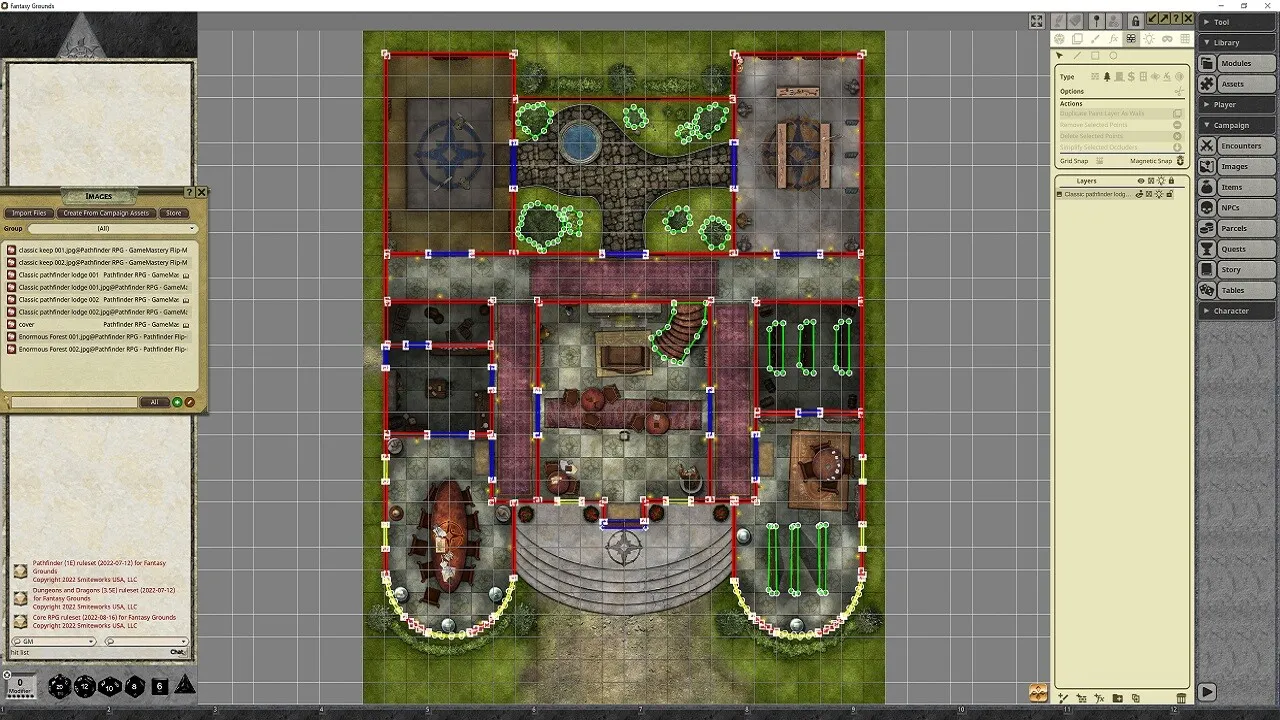 Fantasy Grounds - Pathfinder RPG - GameMastery Flip-Mat - Classic Pathfinder Lodge Screenshot 2