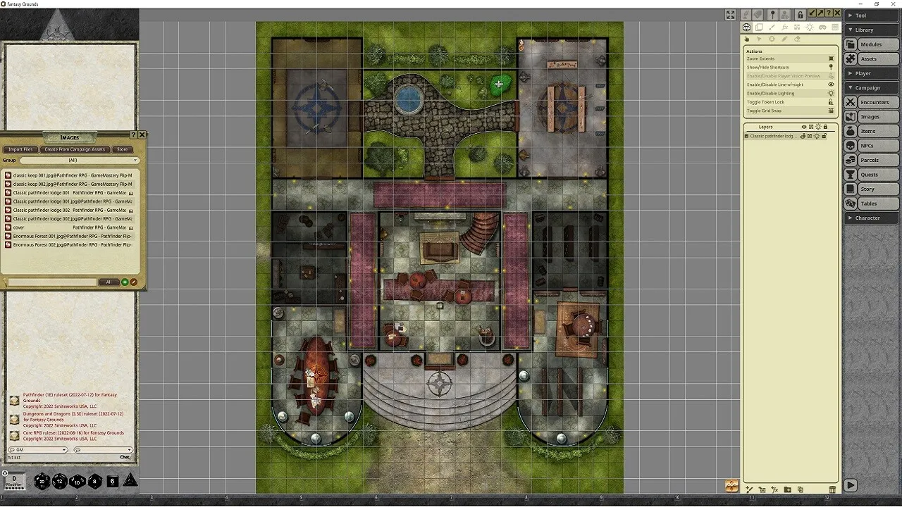 Fantasy Grounds - Pathfinder RPG - GameMastery Flip-Mat - Classic Pathfinder Lodge Screenshot 4