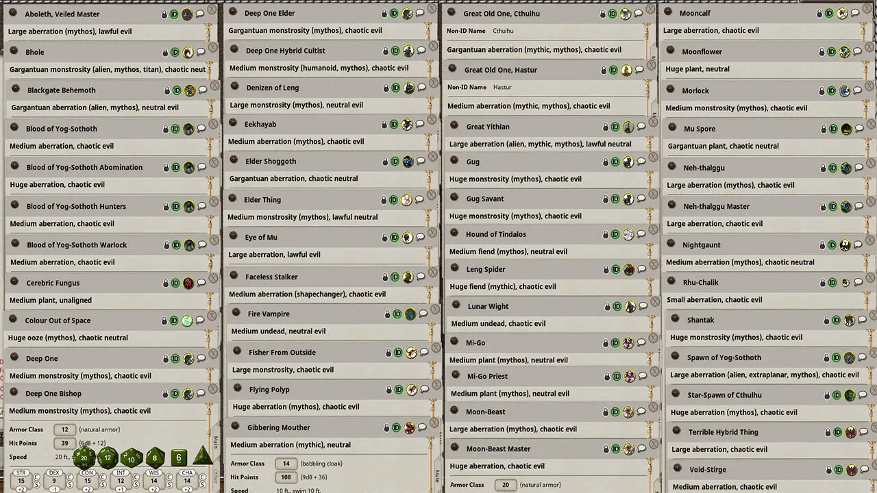 Fantasy Grounds - Mythos Monsters Screenshot 0