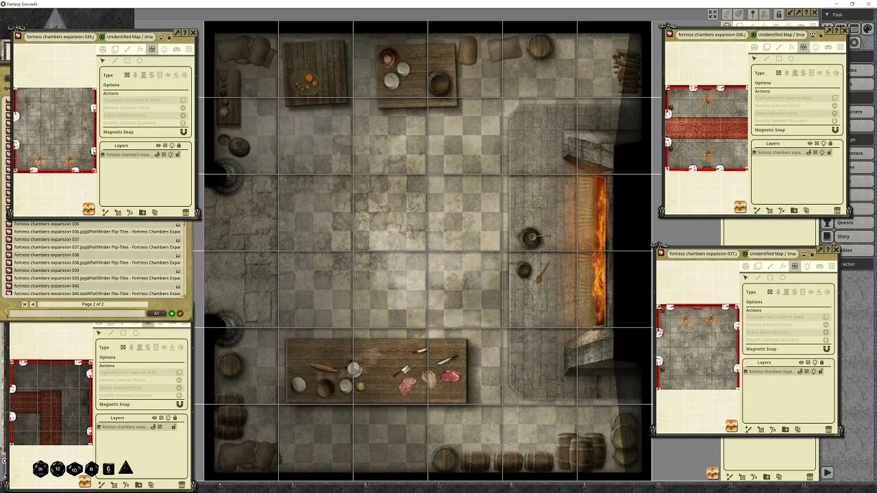 Fantasy Grounds - Pathfinder RPG - Flip-Tiles - Fortress Chambers Expansion Screenshot 2