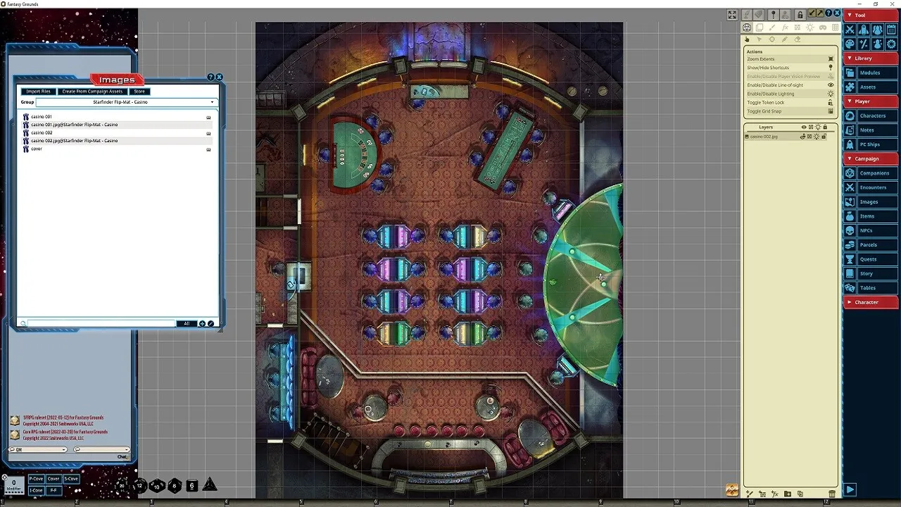 Fantasy Grounds - Starfinder RPG - Flip-Mat - Casino Screenshot 1