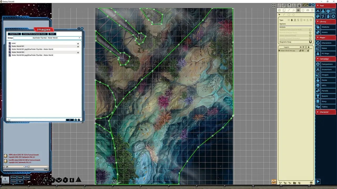Fantasy Grounds - Starfinder RPG - Flip-Mat - Water World Screenshot 1